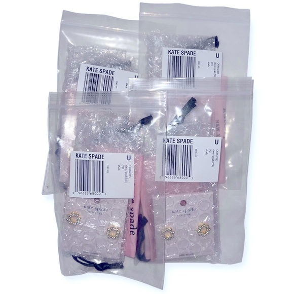 KATE SPADE Full Circle Earrings Pierced CZ 14K Gold Plated Studs NWT - Picture 6 of 9